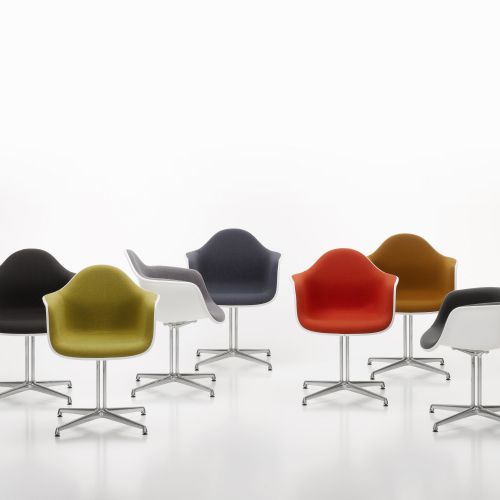 Eames plastic armchairs